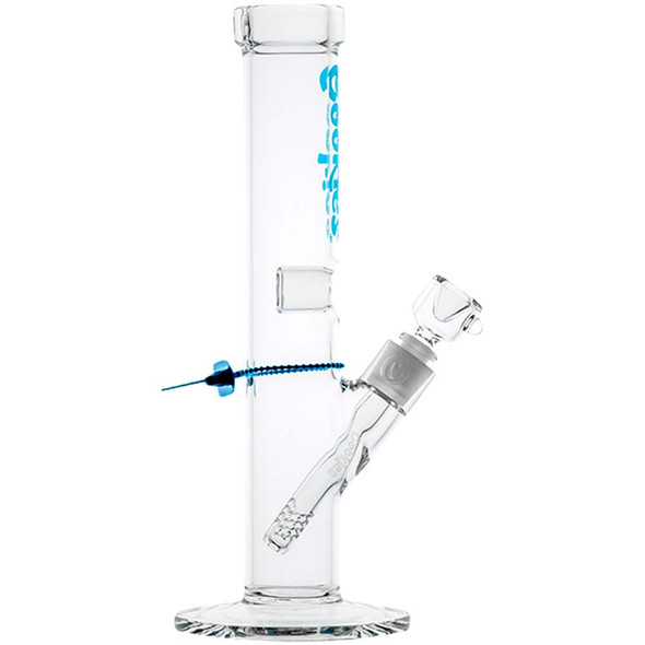 Cookies Brand Original Straight Bong Blue close up image of glass bong
