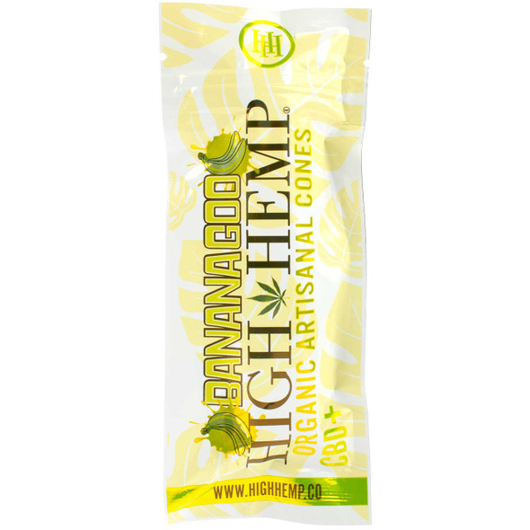 High Hemp Wrap Cones - Banana Goo Rolling Papers flavor infused wraps cones
