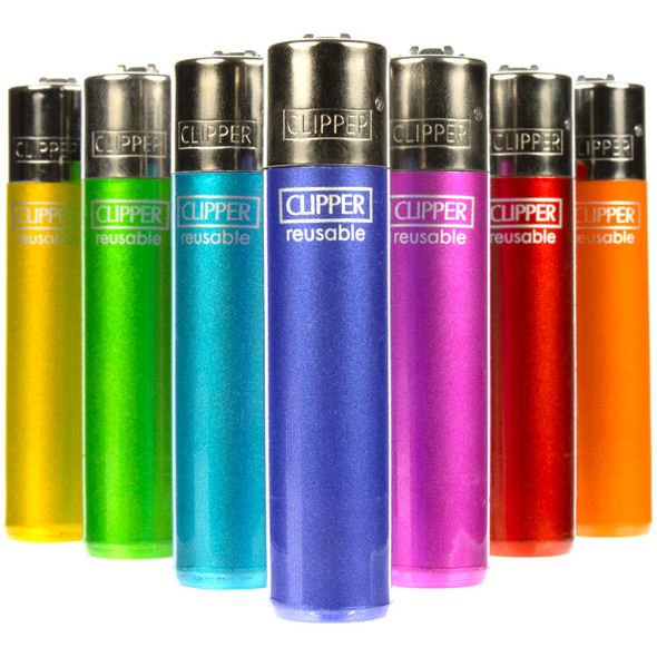 Clipper Lighters Crystal Rainbow – Assorted Colors | Refillable Butane Lighter