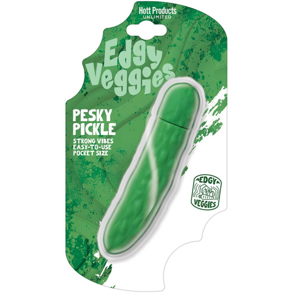 Edgy Veggies Pesky Pickle Shaped Mini Vibrator