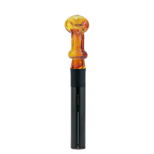 Sir Pyro Glass Puffco Pivot Donut Mouthpiece installed on Puffco Pivot device with American-made fumed glass top
