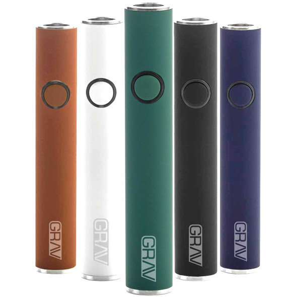 GRAV Micro Pen Battery in assorted colors aligned.
