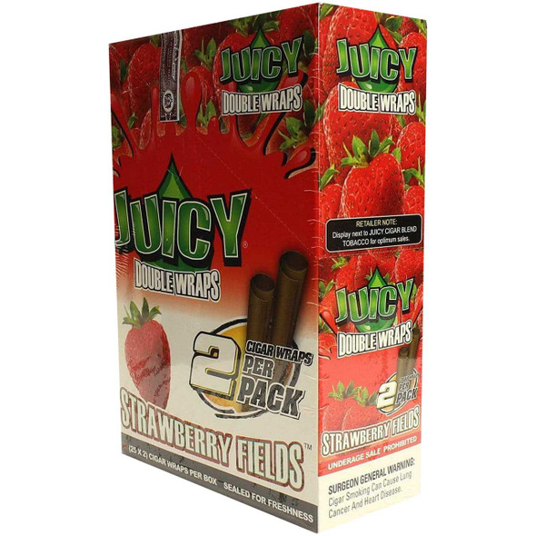 Juicy Double Wraps – Strawberry Fields | 2 Flavored Blunt Wraps per Pack
