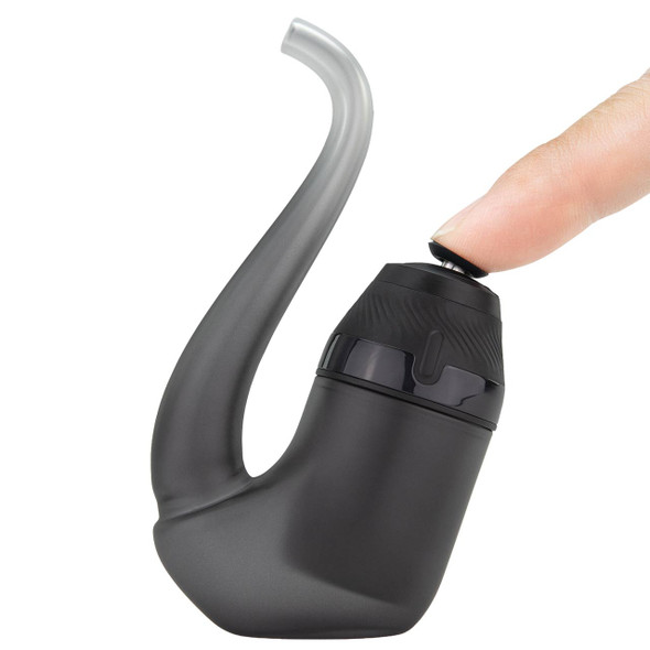 Puffco Proxy Onyx dab vaporizer with finger moving the joystick carb cap
