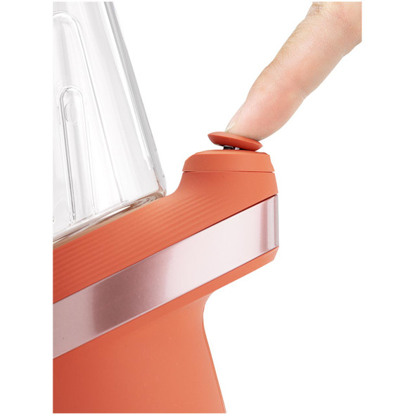 Push button on the Puffco Peak vaporizer.