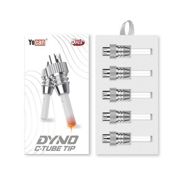 Yocan Dyno C-Tube Tips 5-pack ceramic replacement tips in retail packaging