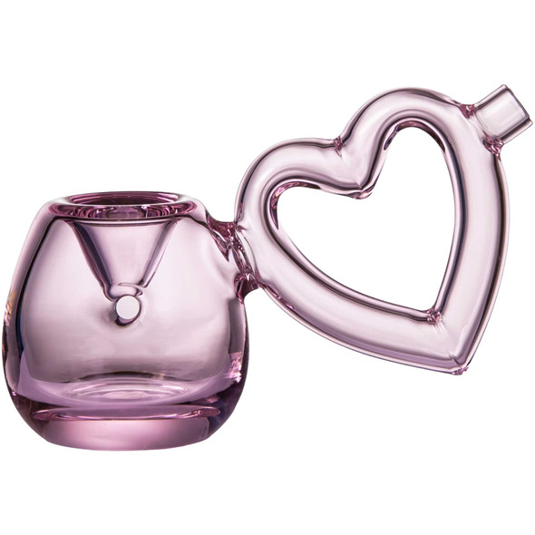 MJ Arsenal Love Handle Hand Pipe limited edition Valentine’s Day 2026 pink glass pipe with heart-shaped handle