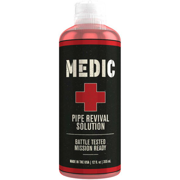 MEDIC Pipe Revival Solution – 12 oz Heavy-Duty Glass, Bong & Pipe Cleaner