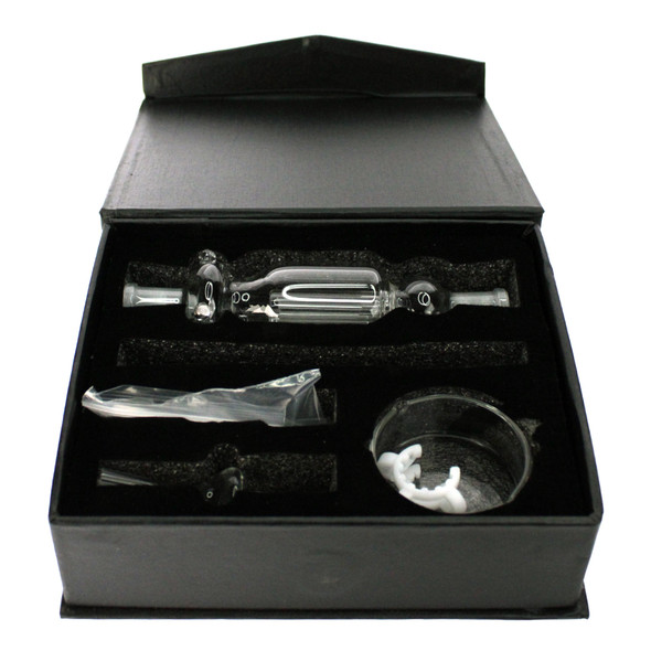 14mm nectar collector complete set with water percolator and quartz titanium nails boxed.