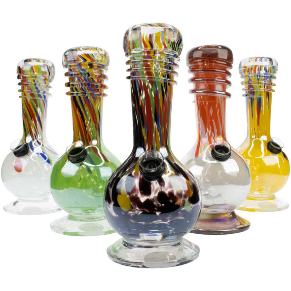Attaglass 8 inch bubble bong in assorted soft glass color variations