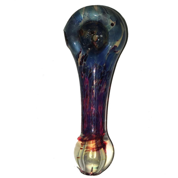Top view of a single 3.5" Honeycomb Glass Hand Pipe.