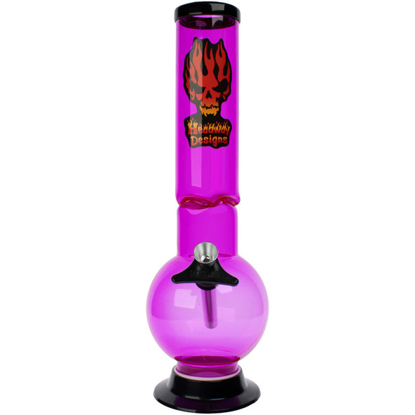 Headway Designs 12 inch acrylic bubble bong with twist ice catcher and bubble base in pink