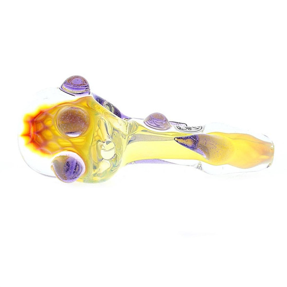 Ohio Valley Glass Fumed Frit Spoon Pipe with Horns, Assorted