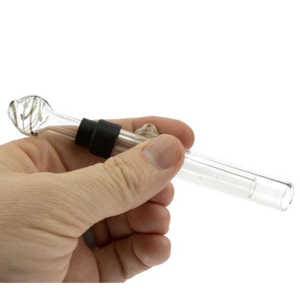 Collapsible Glass Blunt – 4" Slide-Action Ash Ejector One-Hitter Tube – Reusable Smoking Pipe – Assorted Colors