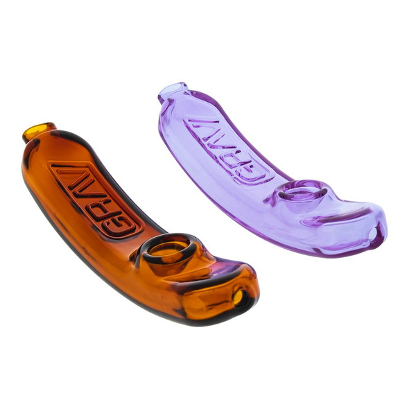 A pair of amber and purple Grav 5" Rocker Steamrollers.