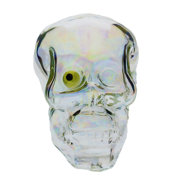 Skull Pipe with UV Reactive Eye smoking pipe bowl