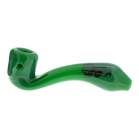 Cheech & Chong Sherlock-style Glass Pipe is 4 inches long and in a traditional Sherlock shape.