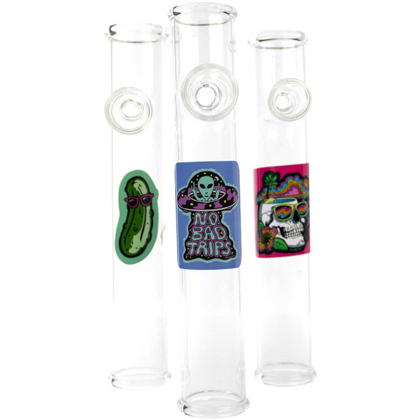 JM Enterprises 7.5" Glass Graphic Steamroller Pipe - Assorted