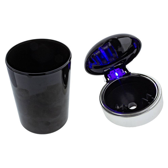 This ashtray can be easily taken apart, its top removed, to empty its contents.