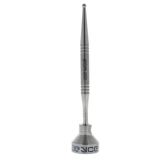 Eyce titanium carb cap and dab tool all in one. easily change this 90 degree carb cap into an upright one.