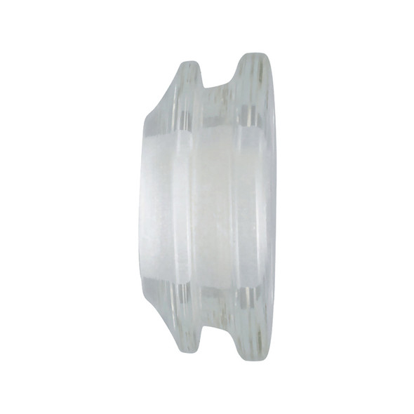 The ridges on this Glass Collar Insert match with the ring in Eyce's silicone products.
