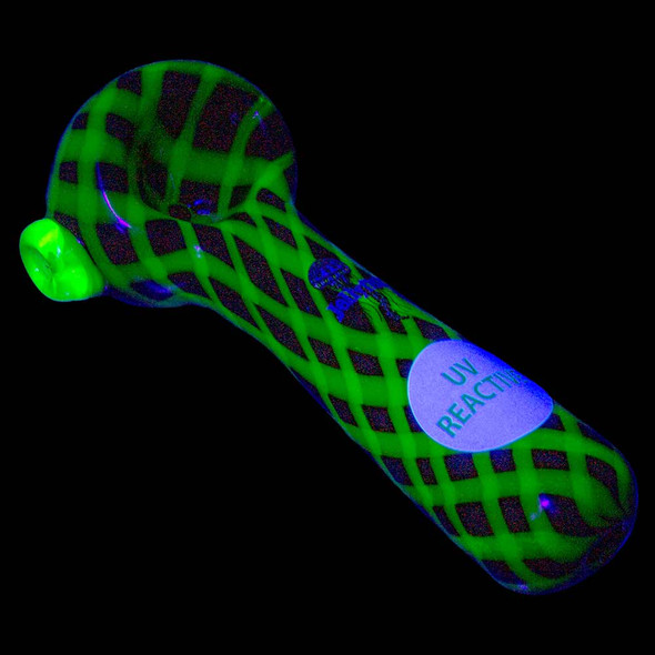 Jellyfish Glass UV-Reactive "Now You See It, Now You Don't" Spoon Pipe
