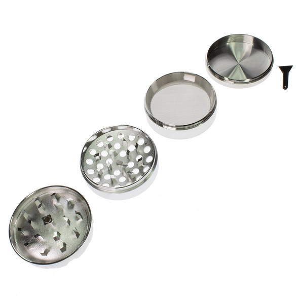 4 part silver heavy duty dome top grinder.