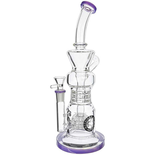 Flying Pig 12" Double Matrix Stemless Recycler, Purple