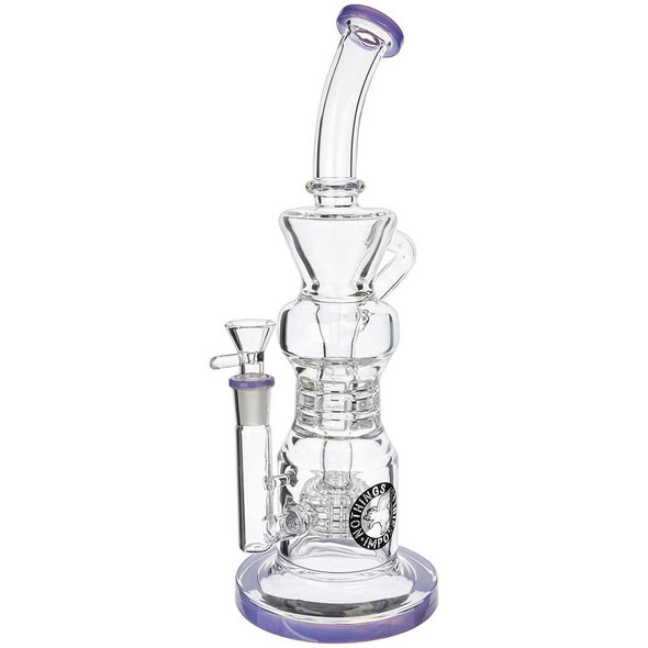 Flying Pig 12" Double Matrix Stemless Recycler, Violet
