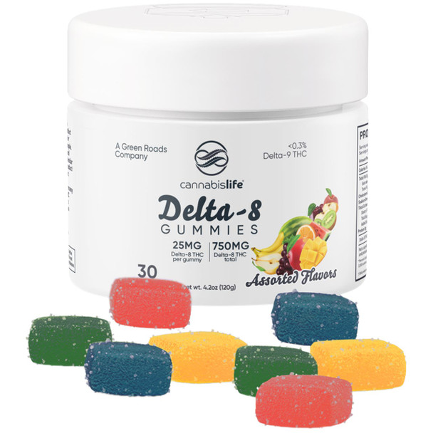 Cannabis Life 750 mg Delta 8 Assorted Flavor Gummies