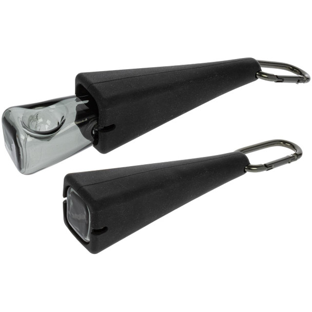 Pyramid Glass Pipe with Silicone Holder