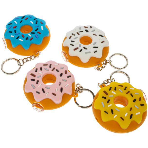 Silicone Donut Chillum Keychain Pipe, Assorted Colors.