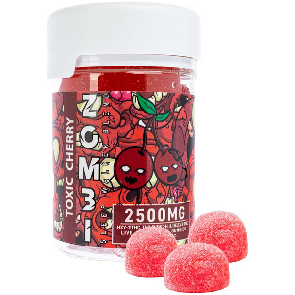 Zombi Toxic Cherry Live Resin Gummies, 20 Count