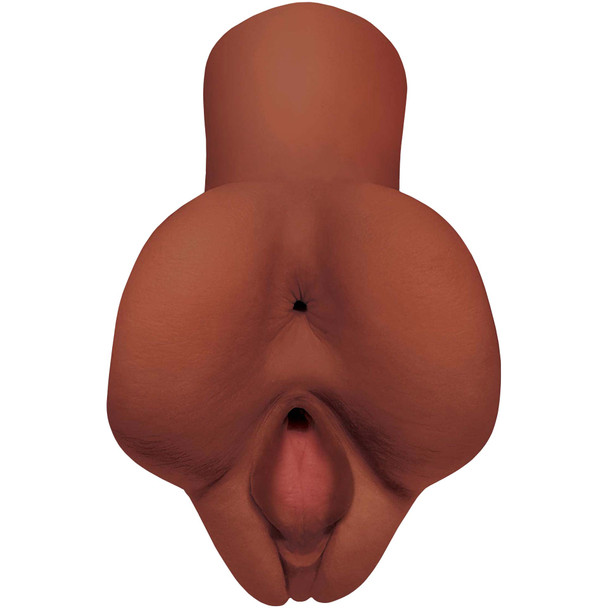 Pipedream PDX Plus Pick Your Pleasure Stroker – Dual-Entry Textured Masturbator – Brown