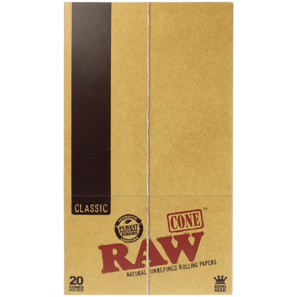 RAW Classic King Size Cones, Box of 20 packaging
