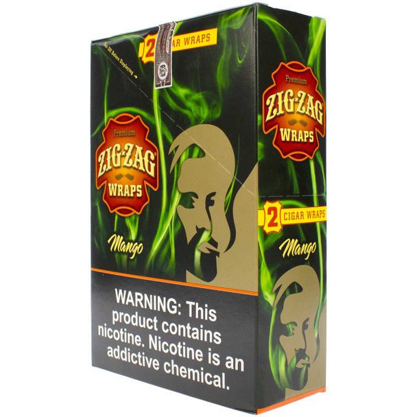 Buy Zig-Zag Mango Blunt Wraps for Wholesale and receive a closed display box of 25 Zig-Zag Mango Blunt Wraps.