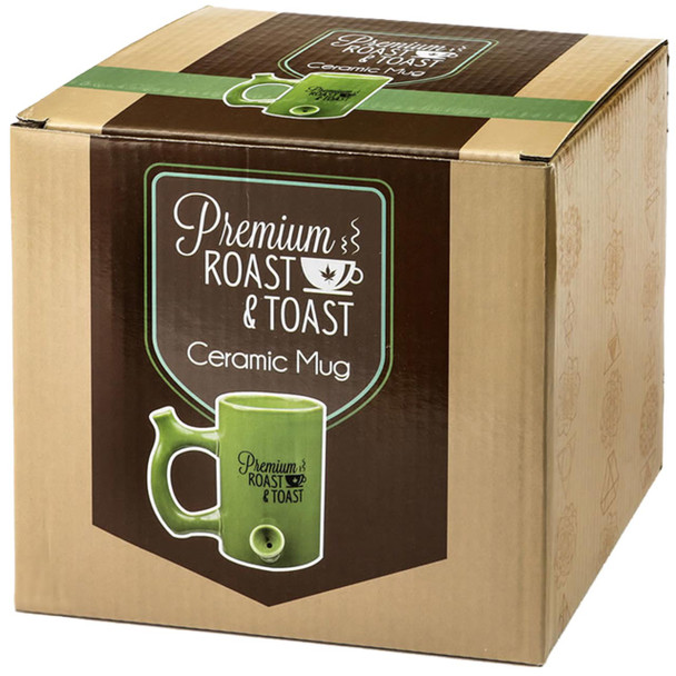 Premium Roast & Toast Mug Pipe box packaging.