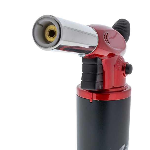 Toro Butane Torch Close Up view. Refillable butane torch. Professional torch for dabbing.