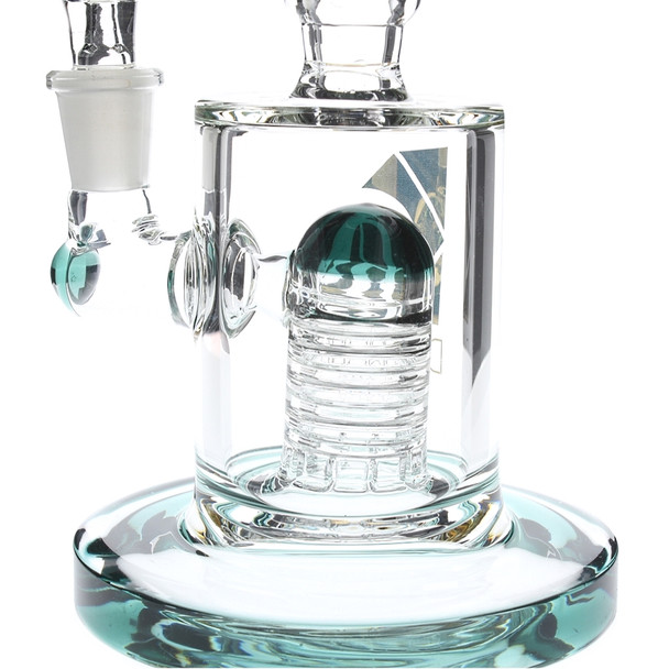 Diamond Glass 8" Barrel Diffused Glass Waterpipe
