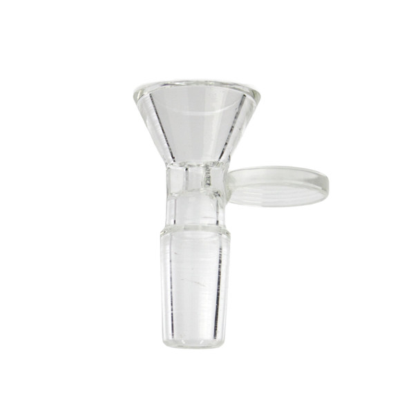 Flying Pig 13-inch clear glass recycler bong with dual uptake recycler, puck percolator, bent neck mouthpiece, and removable 14mm male herb bowl, compatible with a 14mm male quartz banger for concentrates flower 14mm glass funnel bowl.