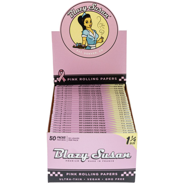 Blazy Susan 1 1/4 Pink Rolling Papers box