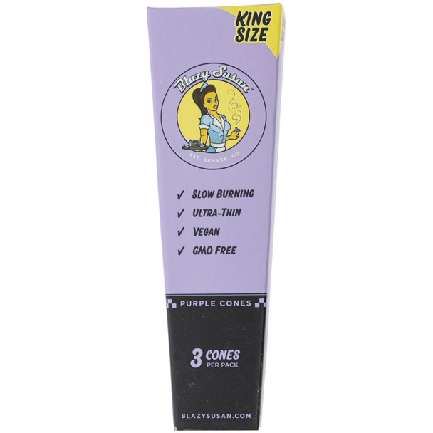 One package containing 3 Blazy Susan king size purple cones.