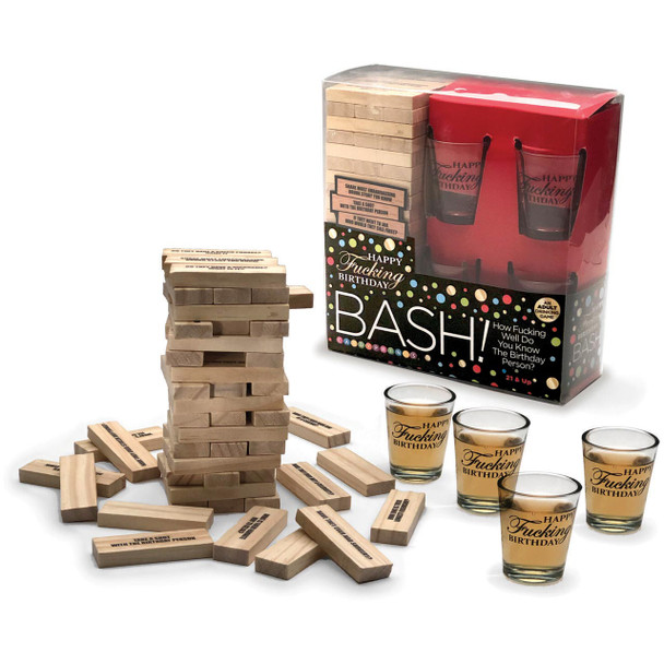 Happy Fucking Birthday BASH! Jenga Drinking Adult fun game