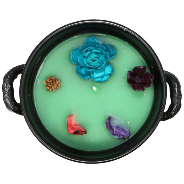 Patchouli Scented Smudge Candle in a Tree of Life Cauldron top image