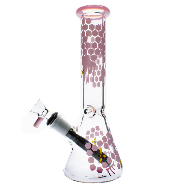 Flying Pig 10" Beehive Graphic Beaker Ice Bong