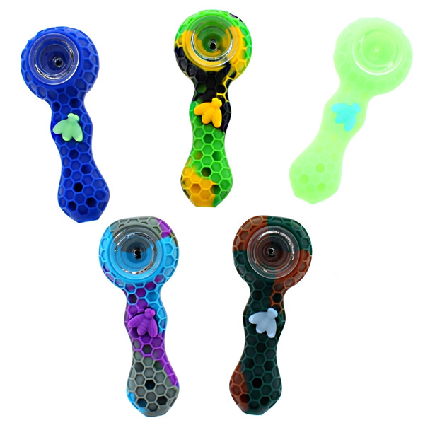 Stratus 4" Silicone Bee Pip  Assorted Colors