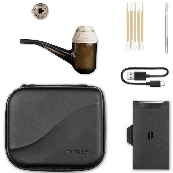 Everything included with the Puffco Proxy Desert Kit on a white background.