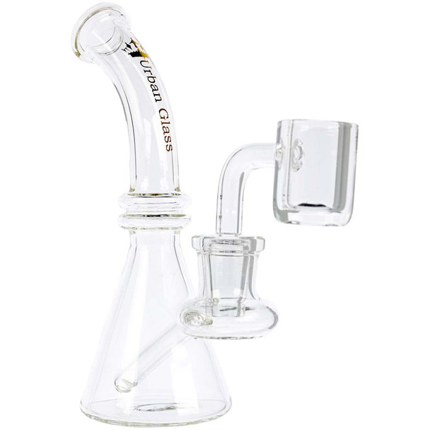Glass beaker banger hanger dab rig with included 14mm banger.