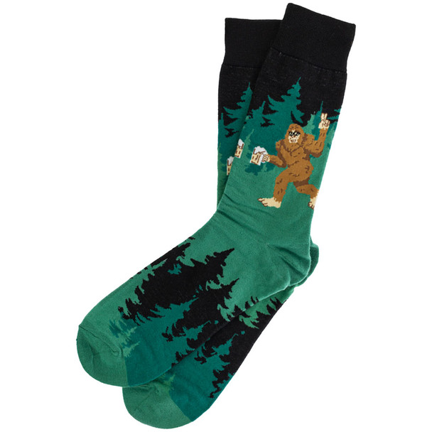 A pair of Big Foot Chill funny socks.