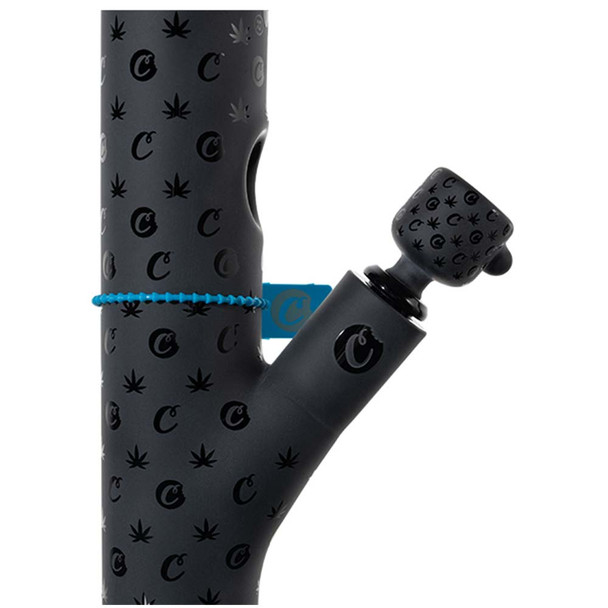  Cookies Cookie V Straight Bong - Black bowl and slide.